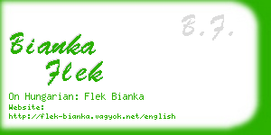 bianka flek business card